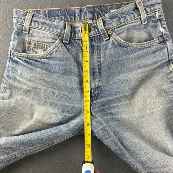 Vintage Levis 517 Jeans Mens 32x28* Blue Orange Tab Made In USA Distressed Light